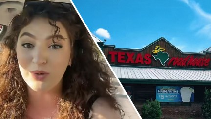 Texas Roadhouse server explains what happened on her wedding day(l) Texas Roadhouse Store Front(r)