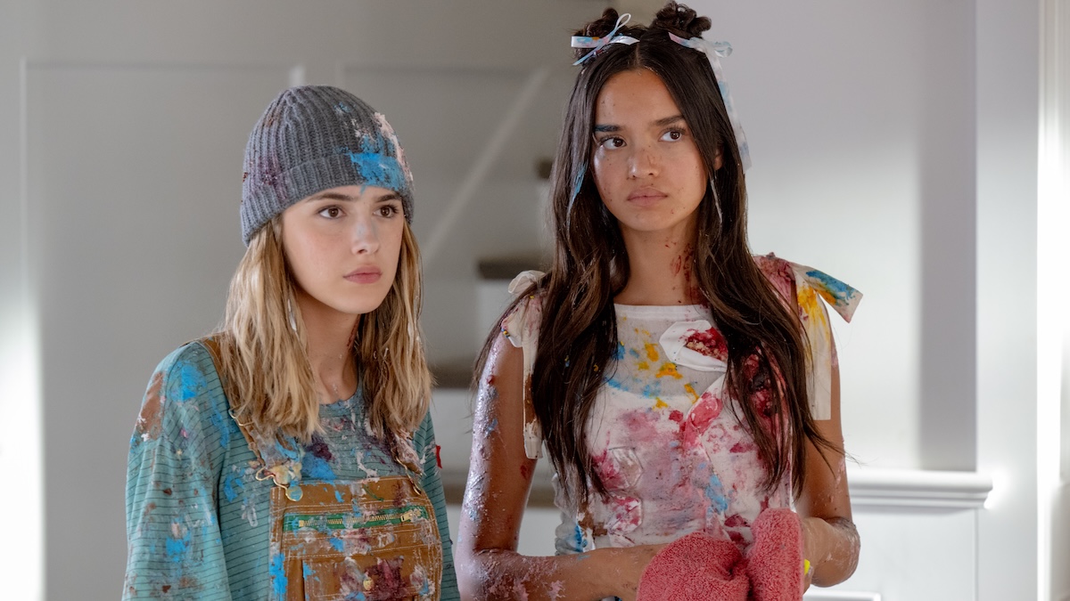 harper and lily covered in food