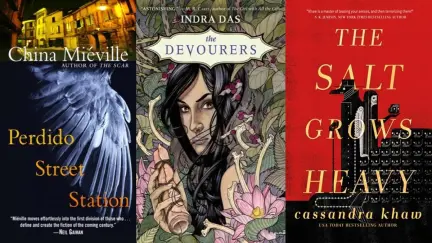 A collage of horror fantasy books