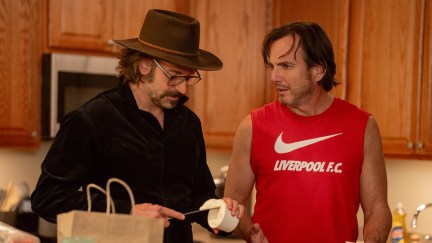 bradley cooper using cream cheese with will arnett
