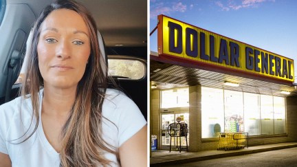 woman shares what happened after used the bathroom at dollar general(l) Dollar General Store Front(r)