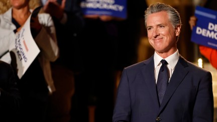 gavin newsom smirking