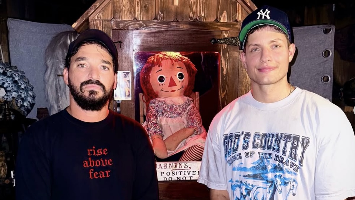 matt rife and elton castee standing with annabelle