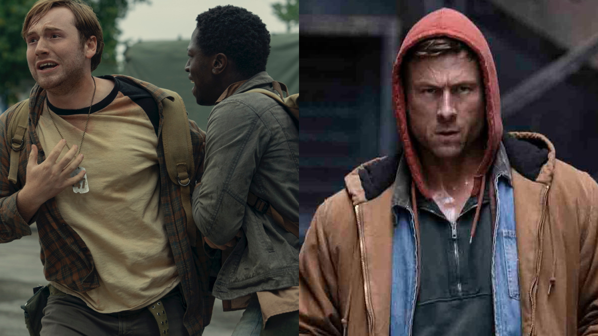 two boys and a man in a hoodie