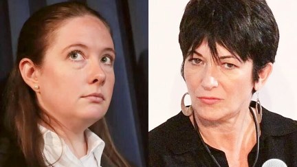 Maurene Comey side-by-side with Ghislaine Maxwell