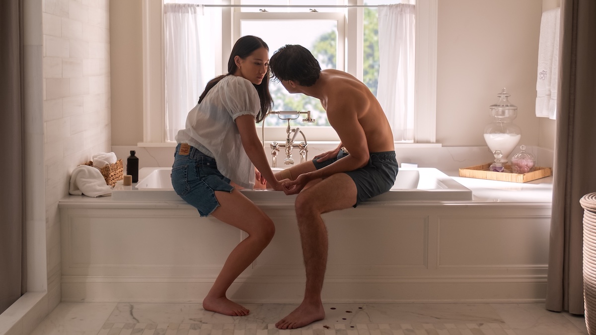 belly and conrad in the bathroom