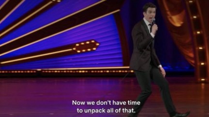 john mulaney now we don't have time to unpack all of that joke
