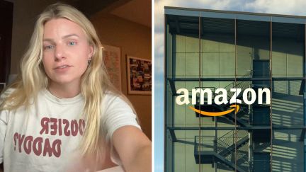 woman shares what she finds in her apartment (l) amazon logo (r)