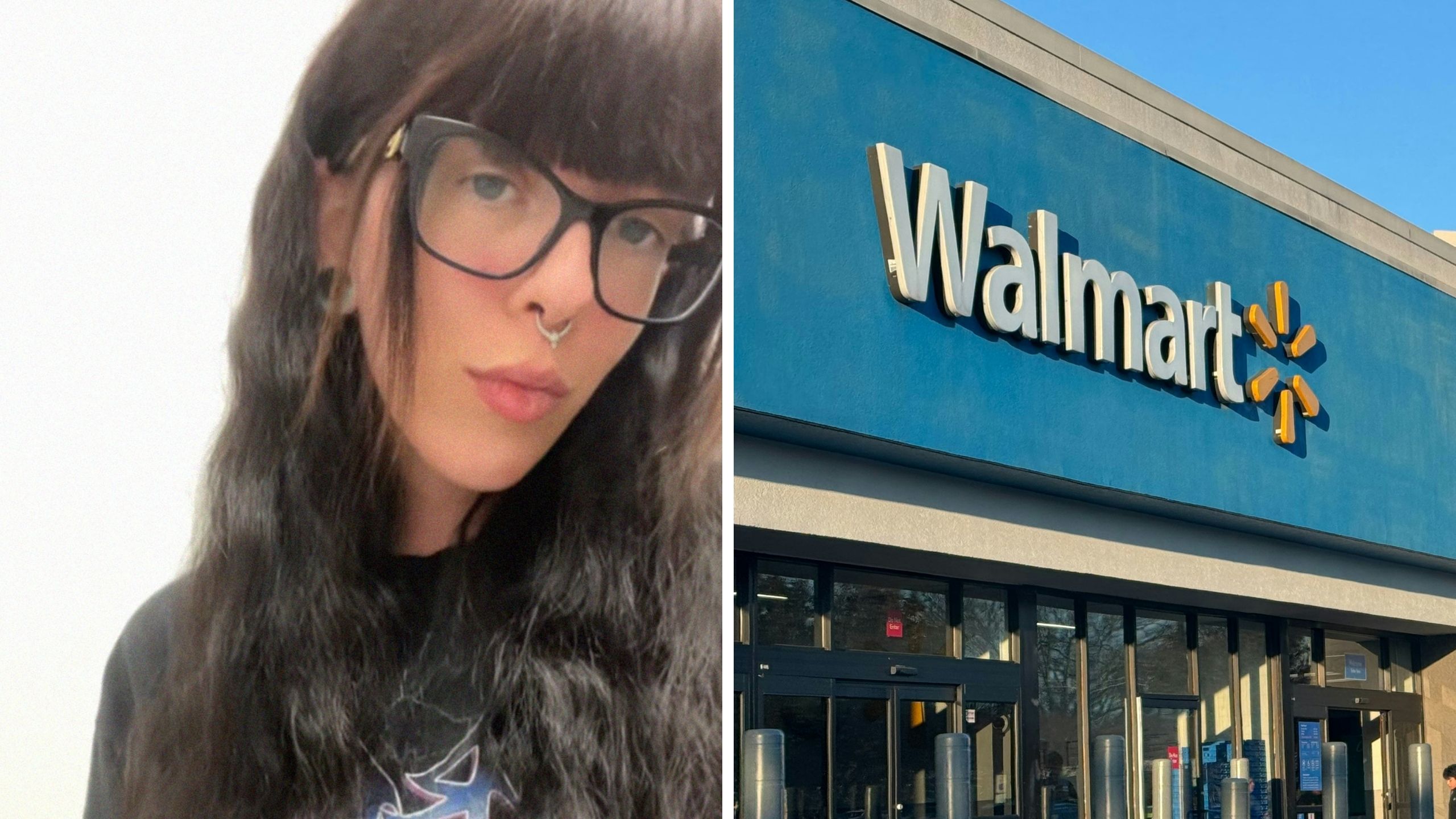 woman shares her walmart finds (l) walmart logo (r)