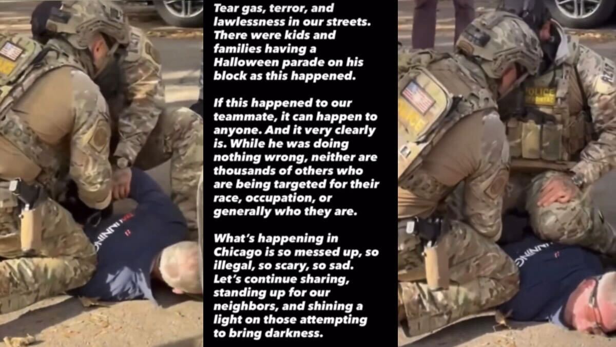 masked agents suffocating a 67-year-old man in Chicago