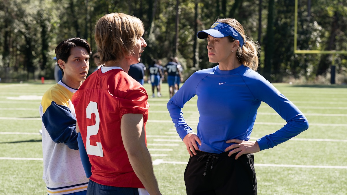 cast of chad powers all talking on football field