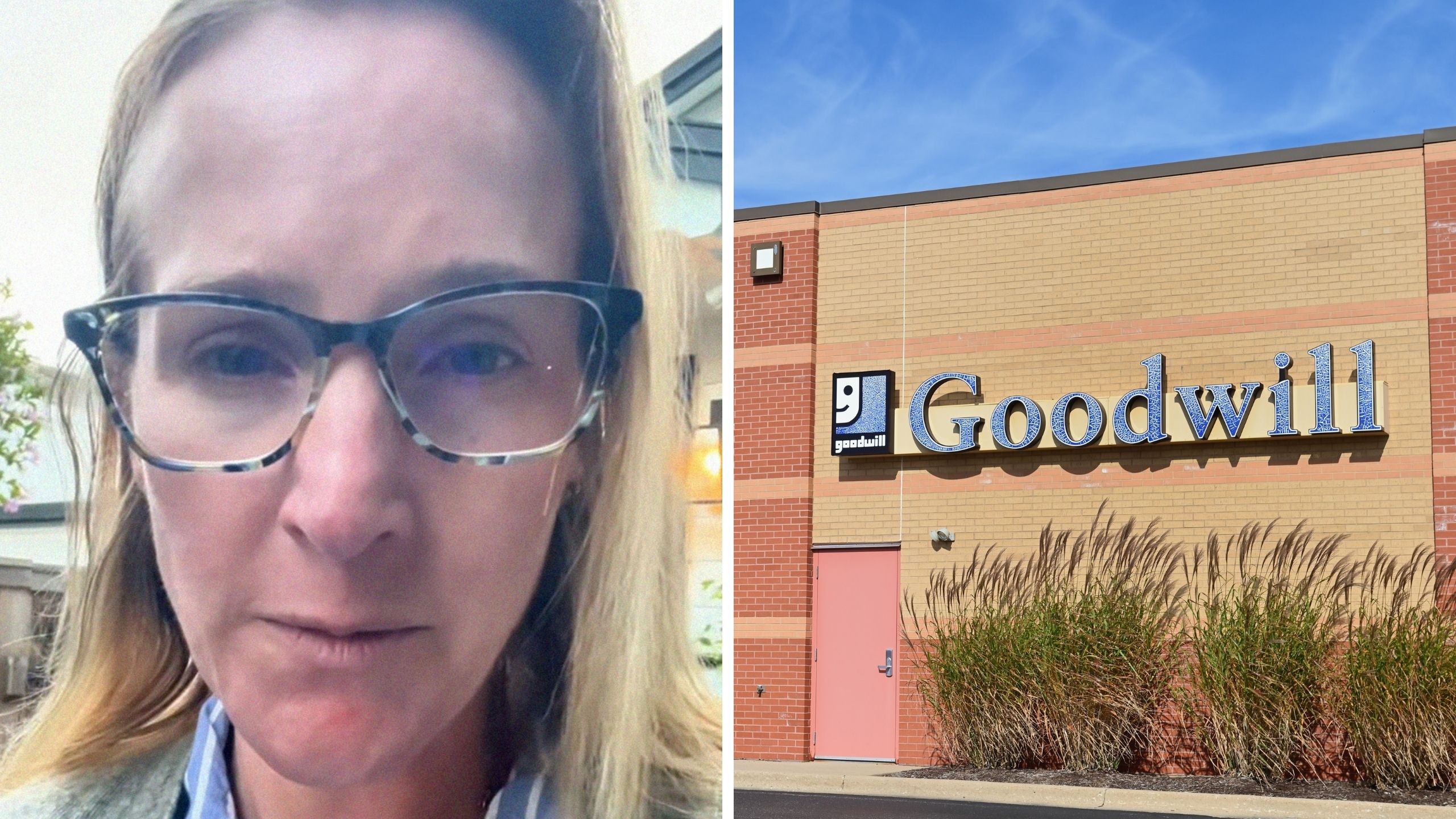 woman shares goodwill issue (l) goodwill (r)