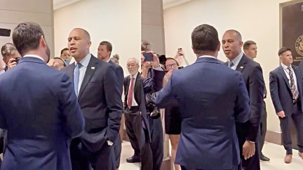 Hakeem Jeffries and Mike Lawler debating