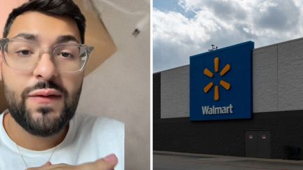 man shares walmart purchase experience (l) walmart (r)