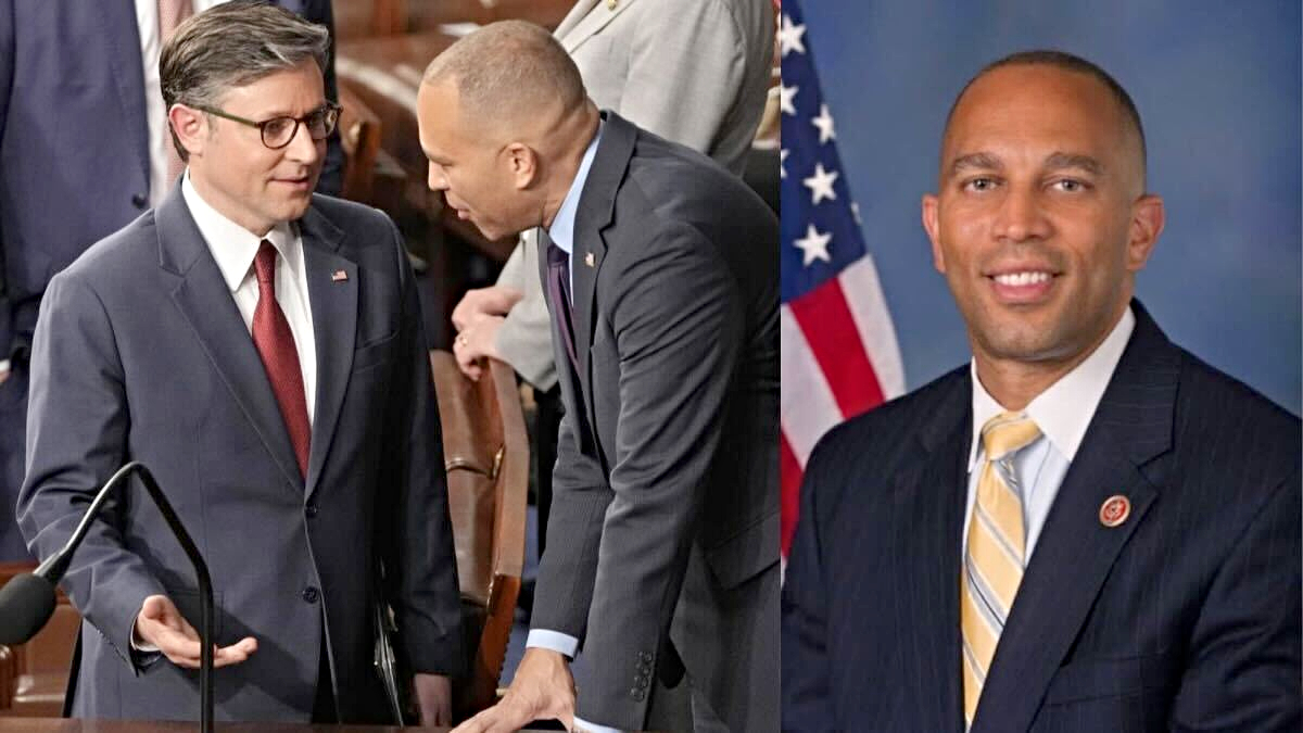 Mike Johnson and Hakeem Jeffries