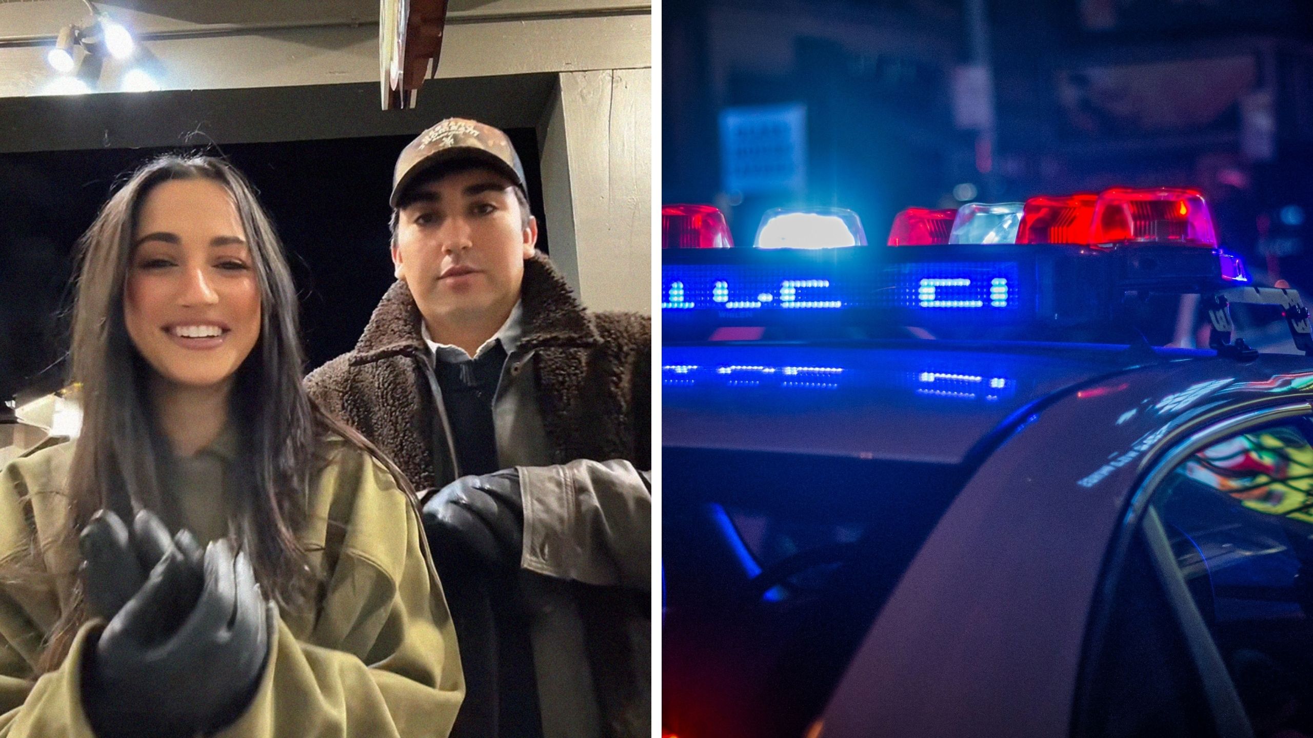 couple shares ID issues (l) cops pulled up (r)