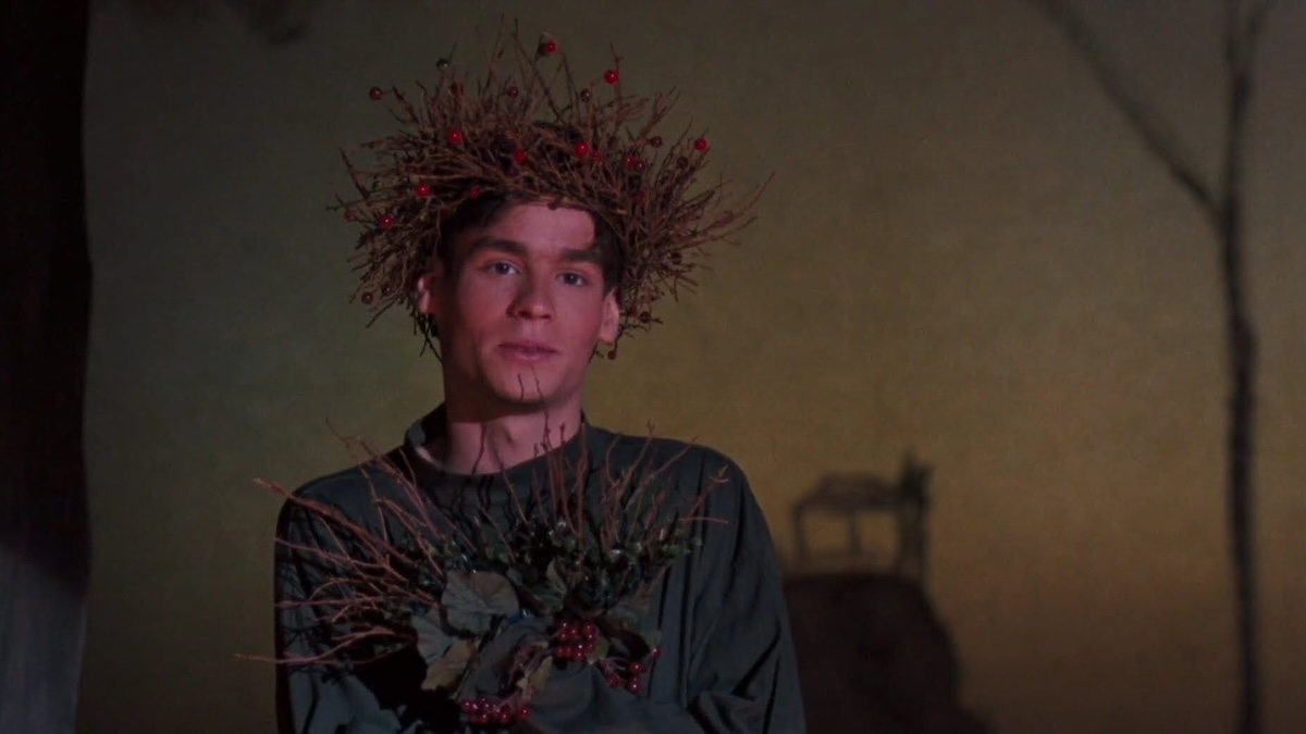 man standing with a crown on his head