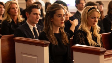 people sitting in a church