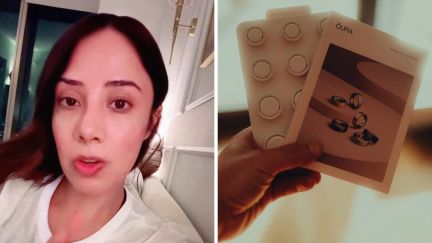 woman shares ring incident (l) oura ring package (r)