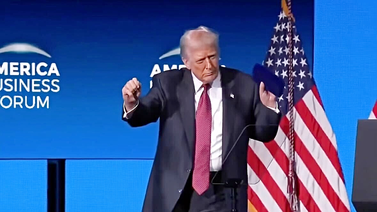 Donald Trump on stage