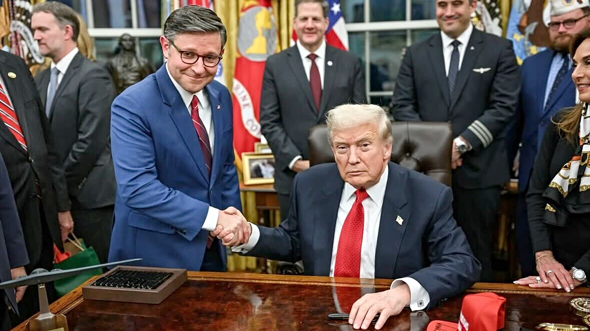 Mike Johnson and Donald Trump attacked Democrats