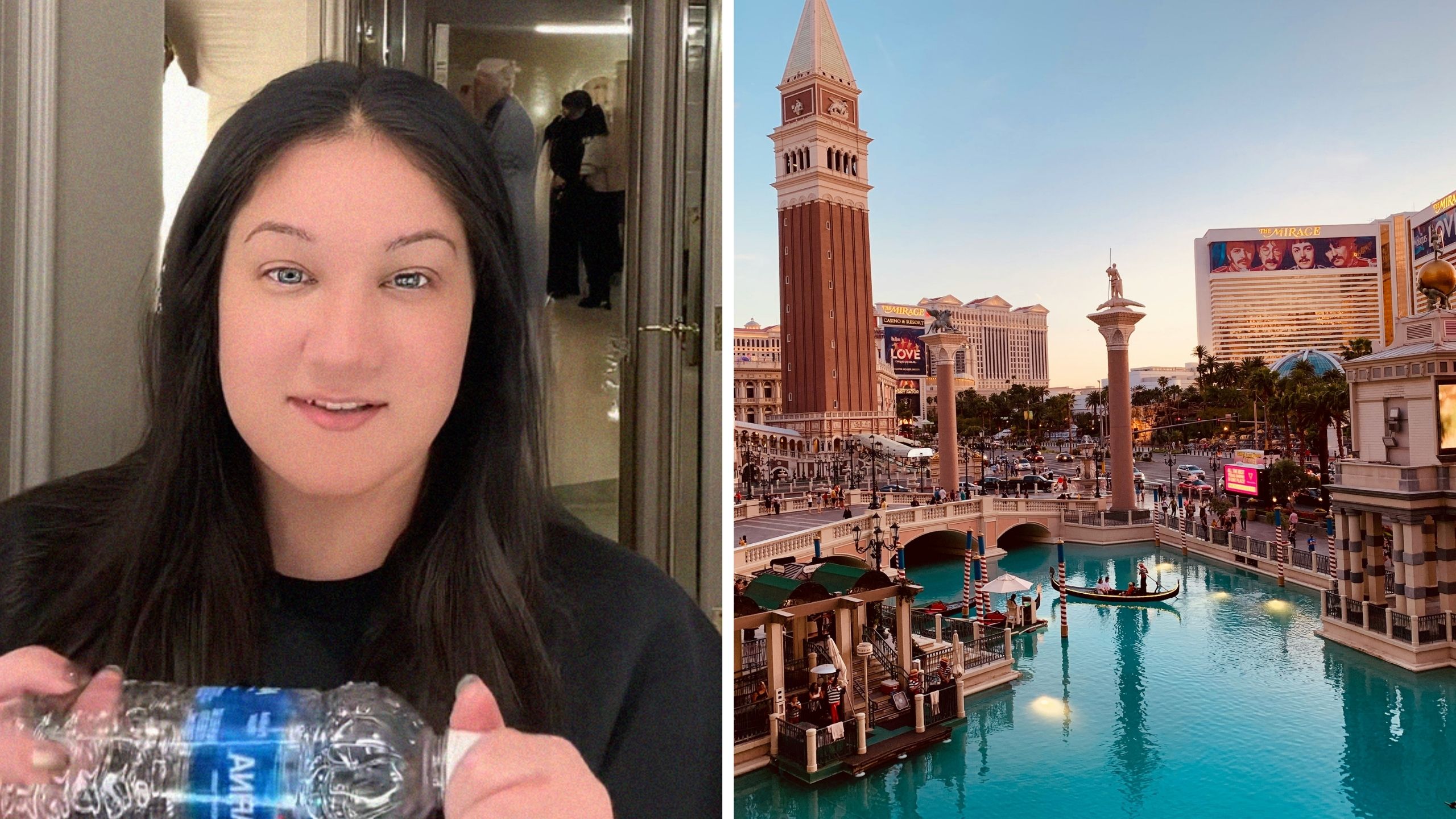 woman shares hotel issue (l) The vietnam in las vegas (r)