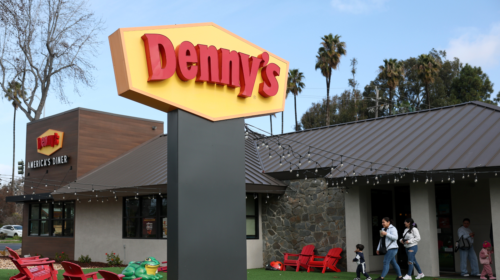 HAYWARD, CALIFORNIA - FEBRUARY 14: A view of a Denny's restaurant on February 14, 2025 in Hayward, California. Restaurant chain Denny's announced plans to close up to 90 underperforming restaurants in 2025. (Photo by Justin Sullivan/Getty Images)