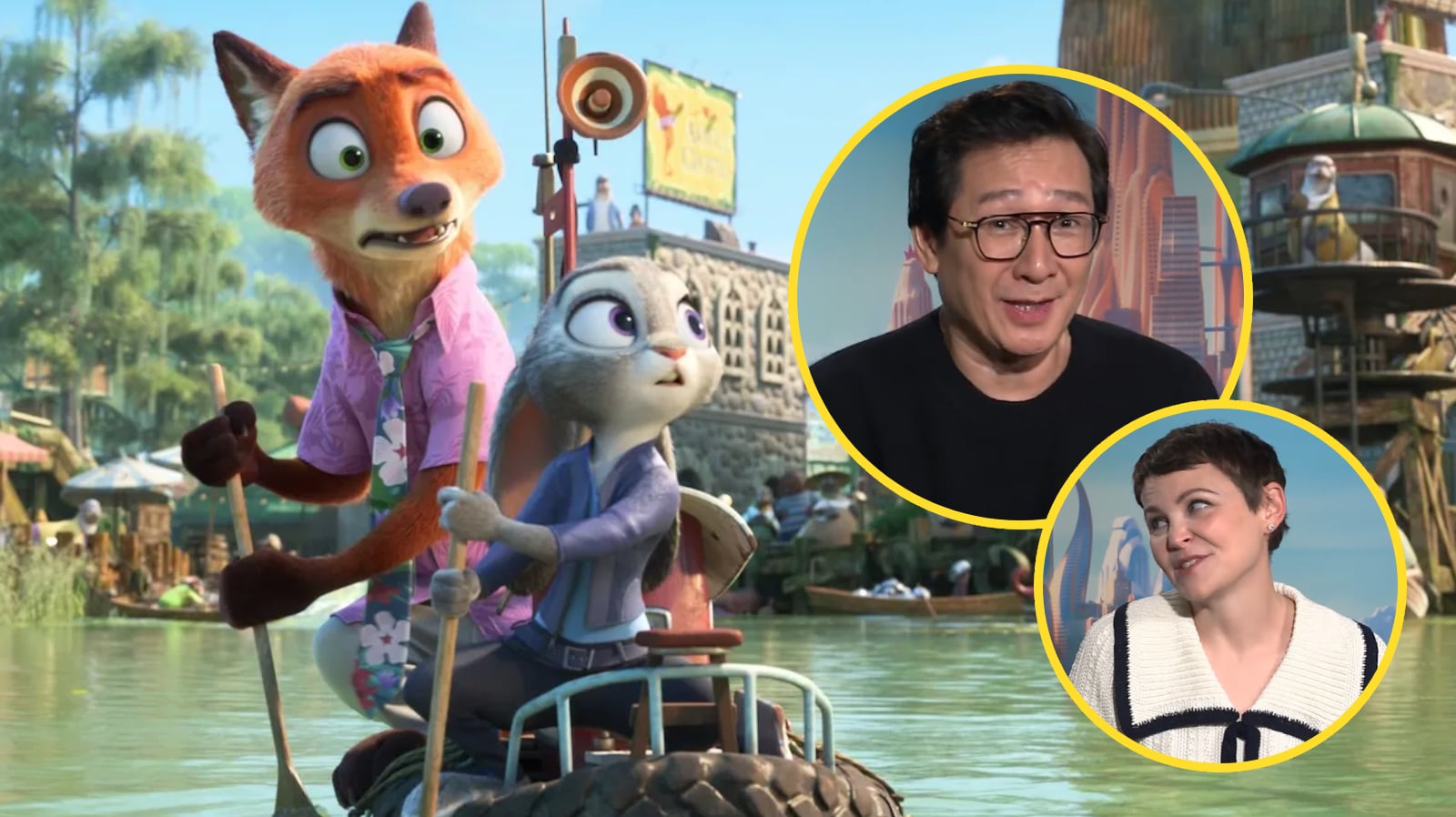 Ke Huy Quan and Ginnifer Goodwin in Zootopia 2.