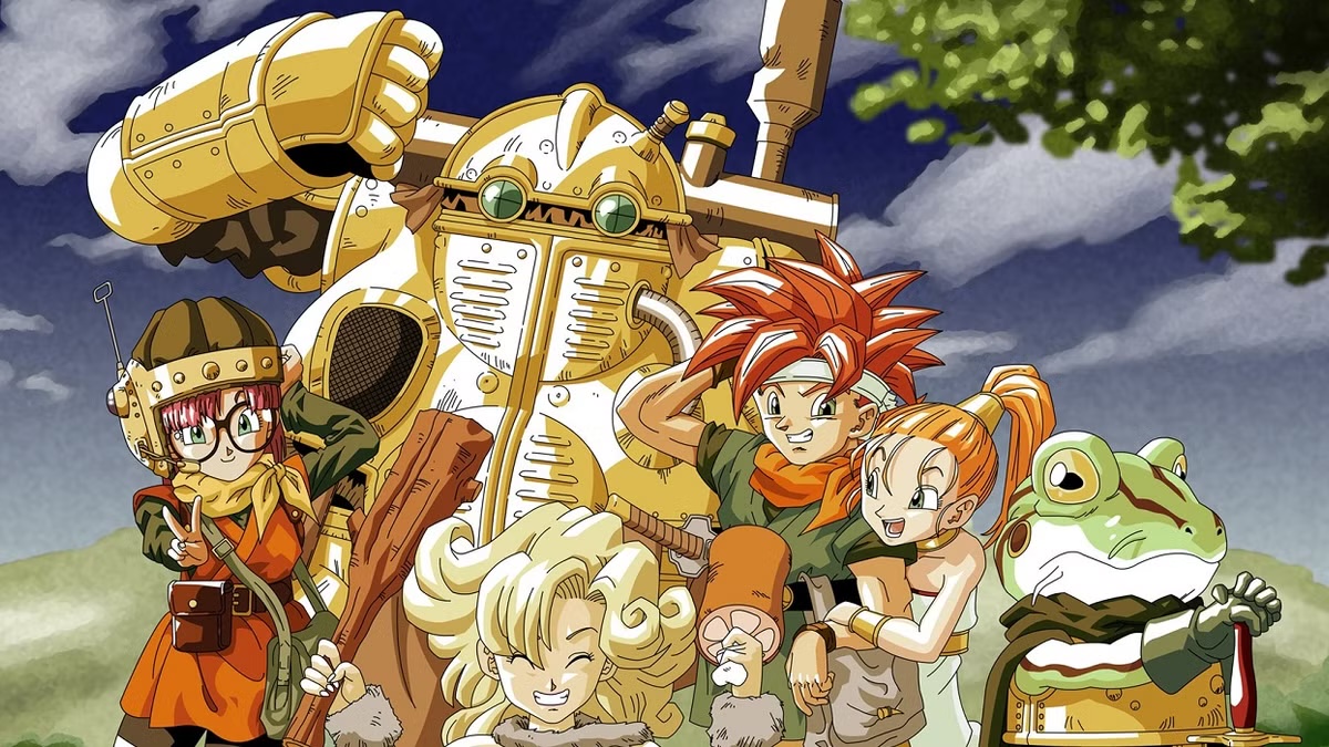 The cast of "Chrono Trigger" looking joyful 