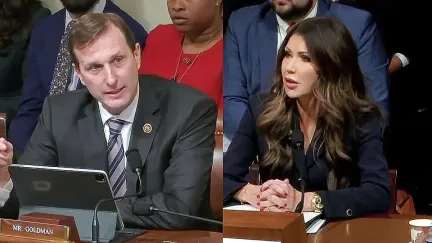 Kristi Noem faces off Dan Goldman during a hearing on illegal deportations