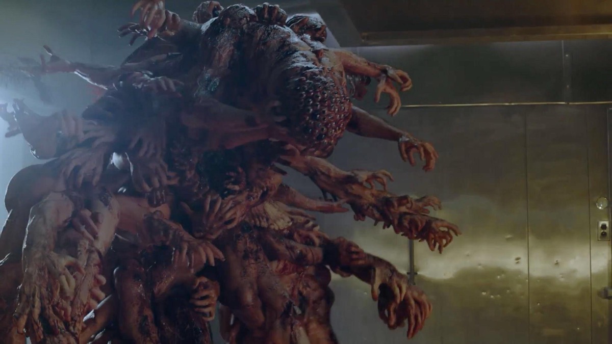 An amalgam of human body parts turned into a monster in "The Zygote"