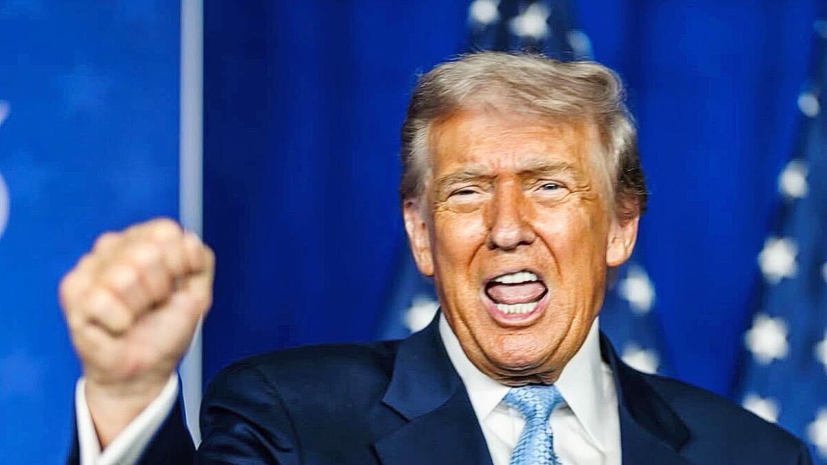 Trump posts a portrait during mass shooting, looks like a funeral setup