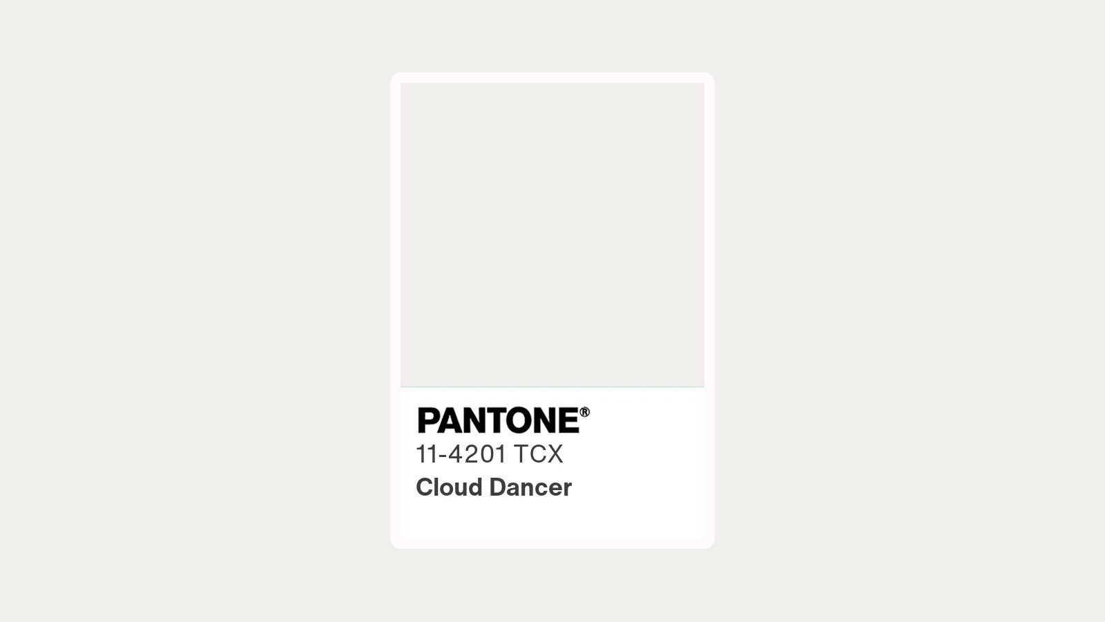 Pantone's Cloud Dancer