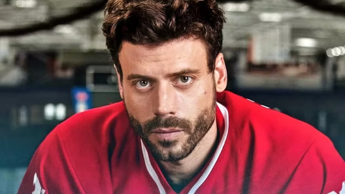 man in hockey jersey