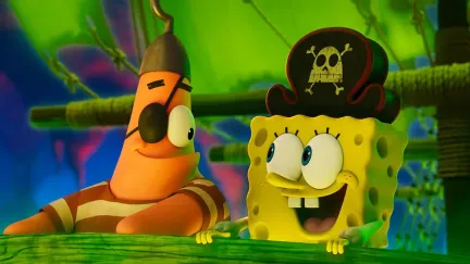 spongebob and patrick looking at each other