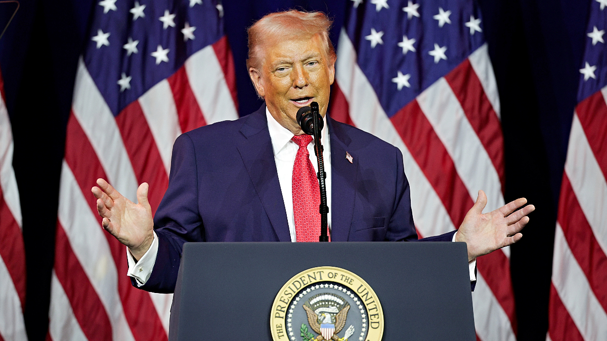 Donald Trump mocks trans athletes