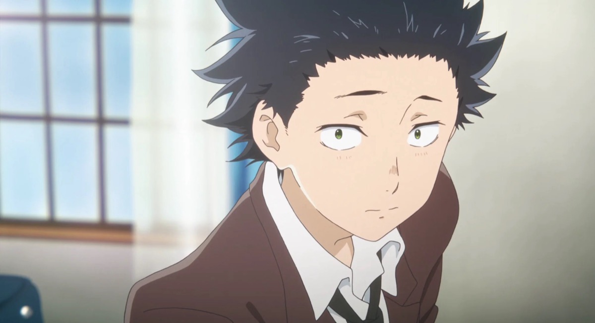 A young teen looks pensive in "A Silent Voice" 