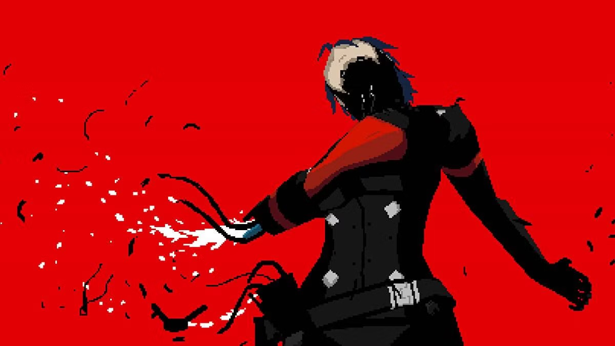 An android's body bursts apart in "Signalis" 