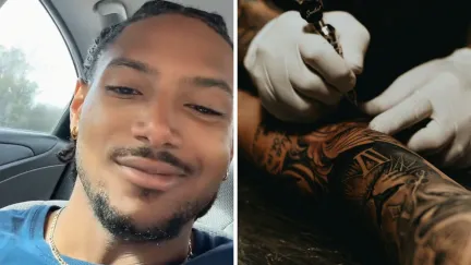 man shares scamming tattoo artist issue (l) tattoo artist (r)