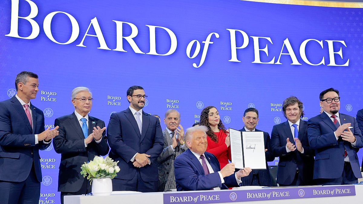 ‘Big Microsoft Paint energy’: Trump’s Board of Peace logo is basically a recycled golden AI slop of the UN logo