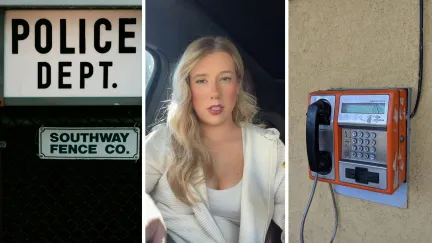 county jail (l) woman shares how she found out her husband is cheating (c) collect call phone (r)