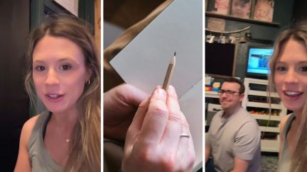 woman shares strange way her husband draws a star (l) man drawing a star (c) woman and husband show different ways of drawing a star (r)