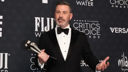 SANTA MONICA, CALIFORNIA - JANUARY 04: Jimmy Kimmel, winner of the Best Talk Show Award for 