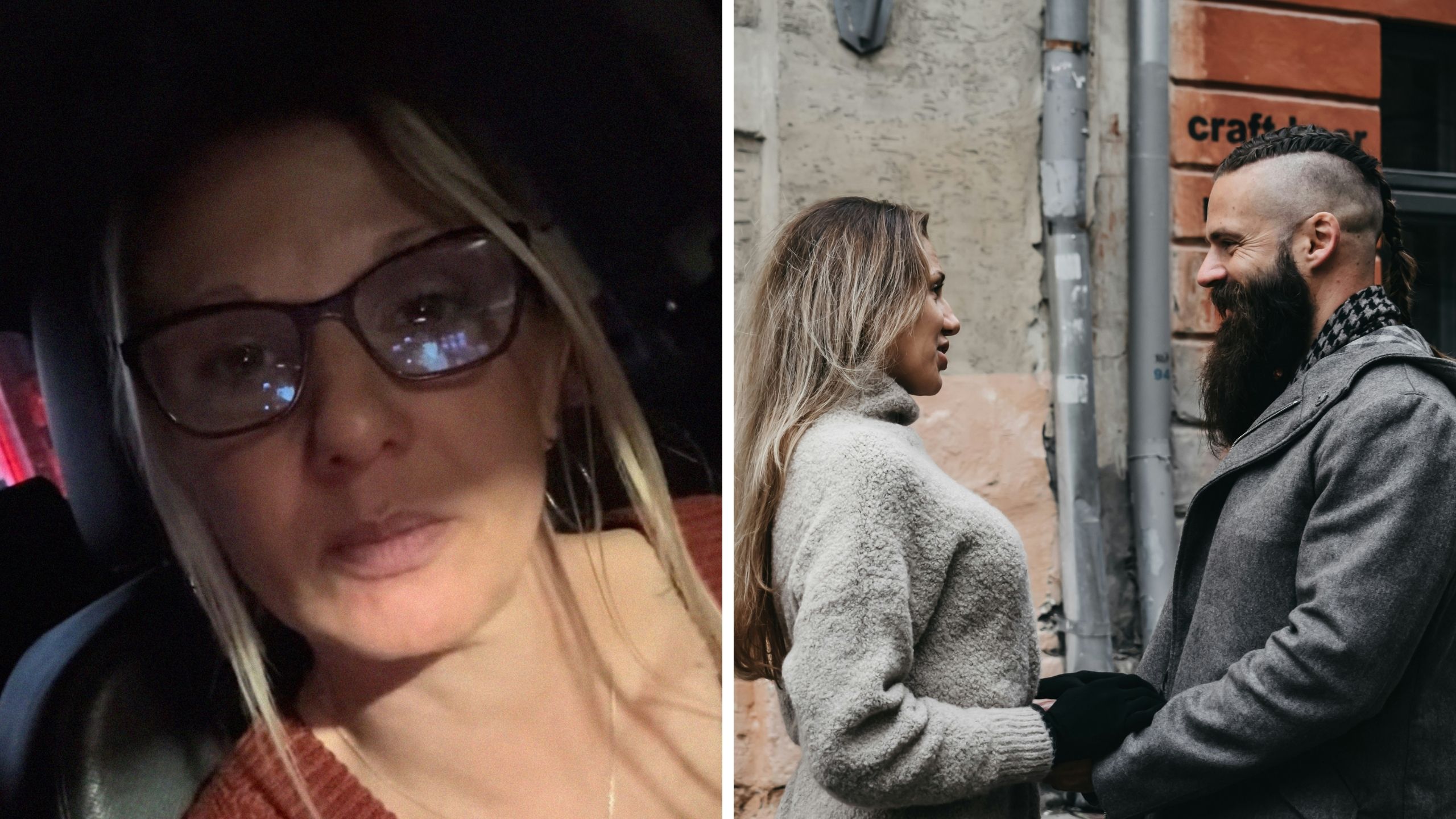 woman shares her feelings (l) woman gives herself a chance to date again (r)