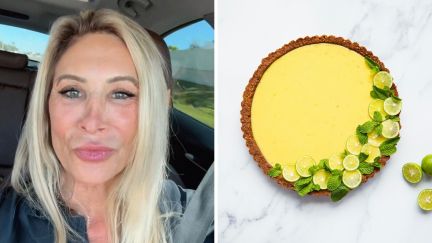 woman shares dinner agreement party issue (l) key lime pie (r)