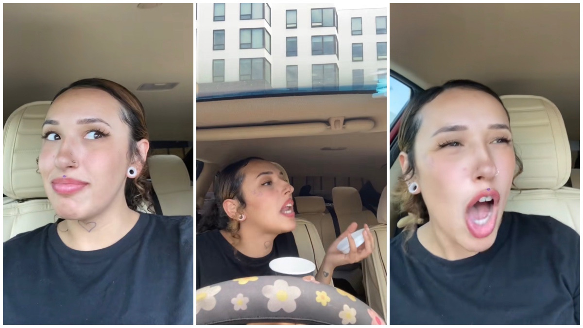 California barista cries after a man tried to scam her with a weird order.