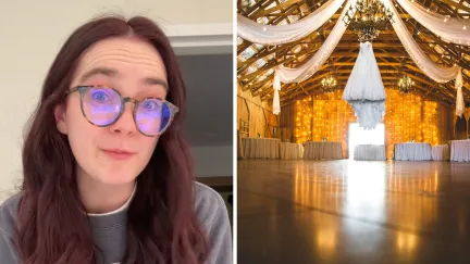 woman shares wedding venues experience (l) wedding venues (r)