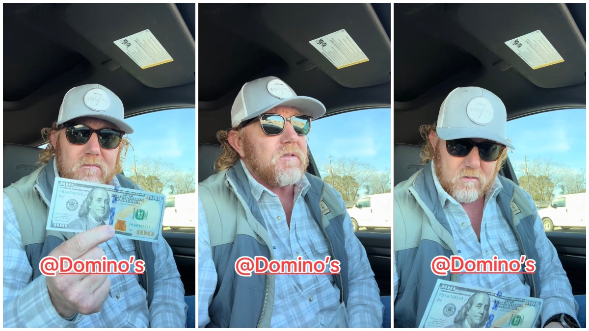 Domino’s denies order to Alabama man after he tried to pay with a $100 bill.