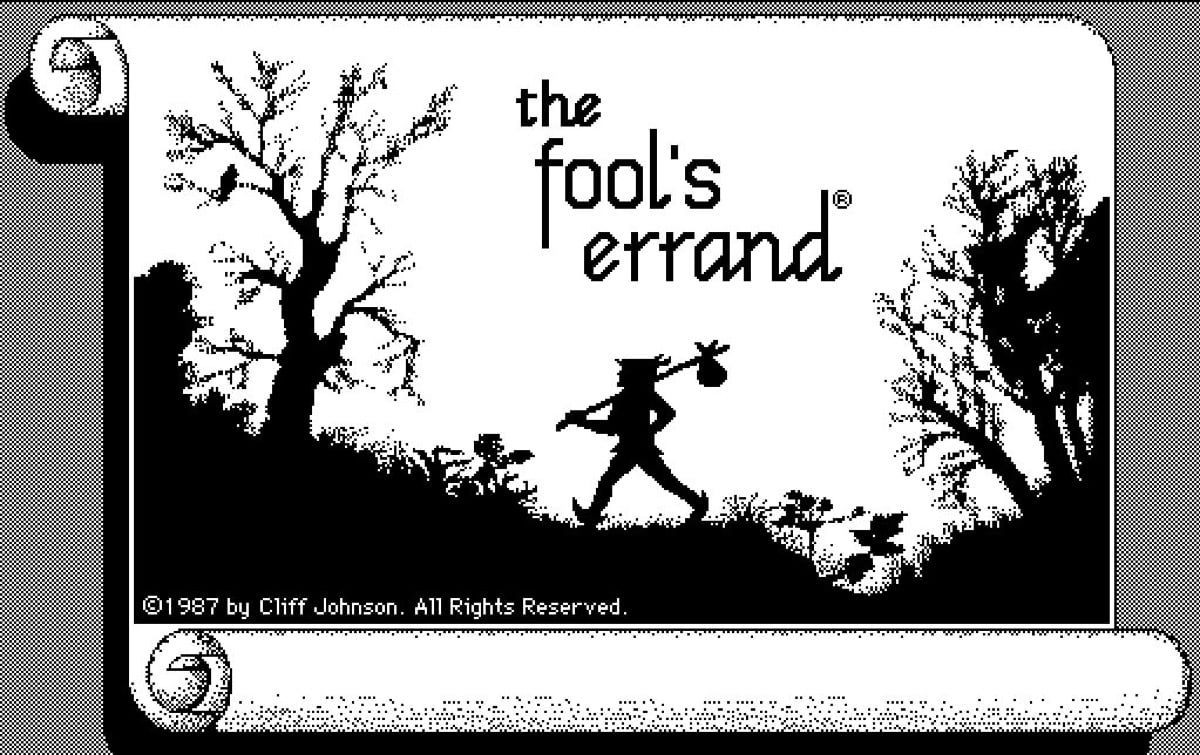 A man with a knapsack wanders through the woods in "The Fool's Errand"