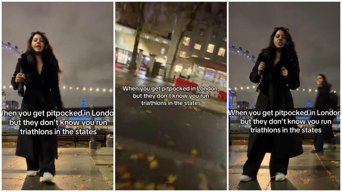 Triathlete woman runs after phone snatcher in London and gets it back